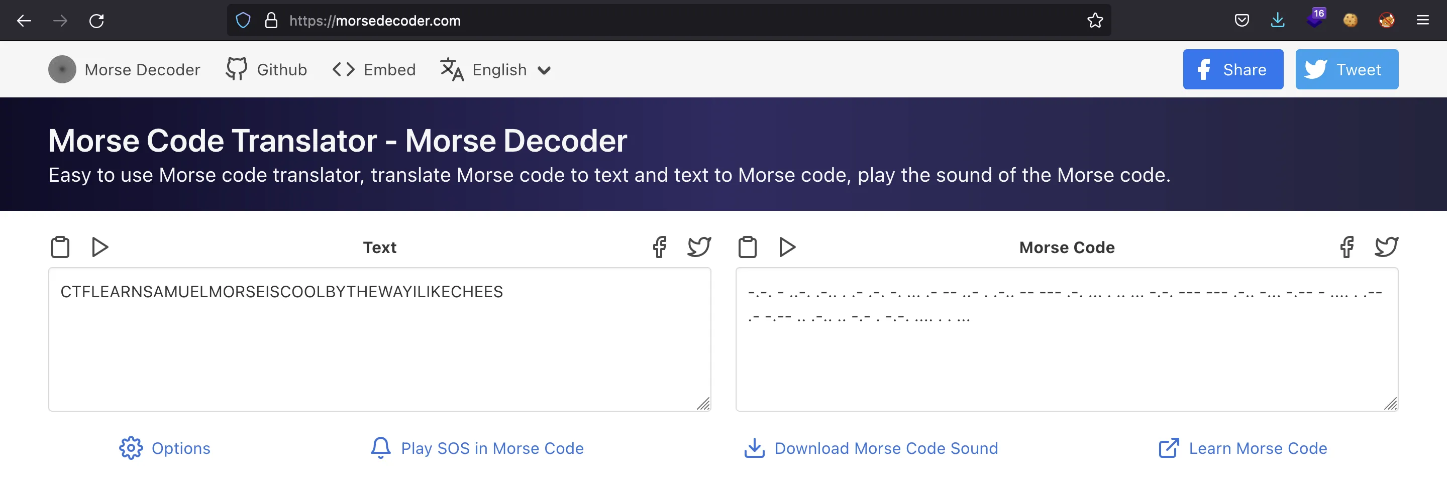 Morse code flag