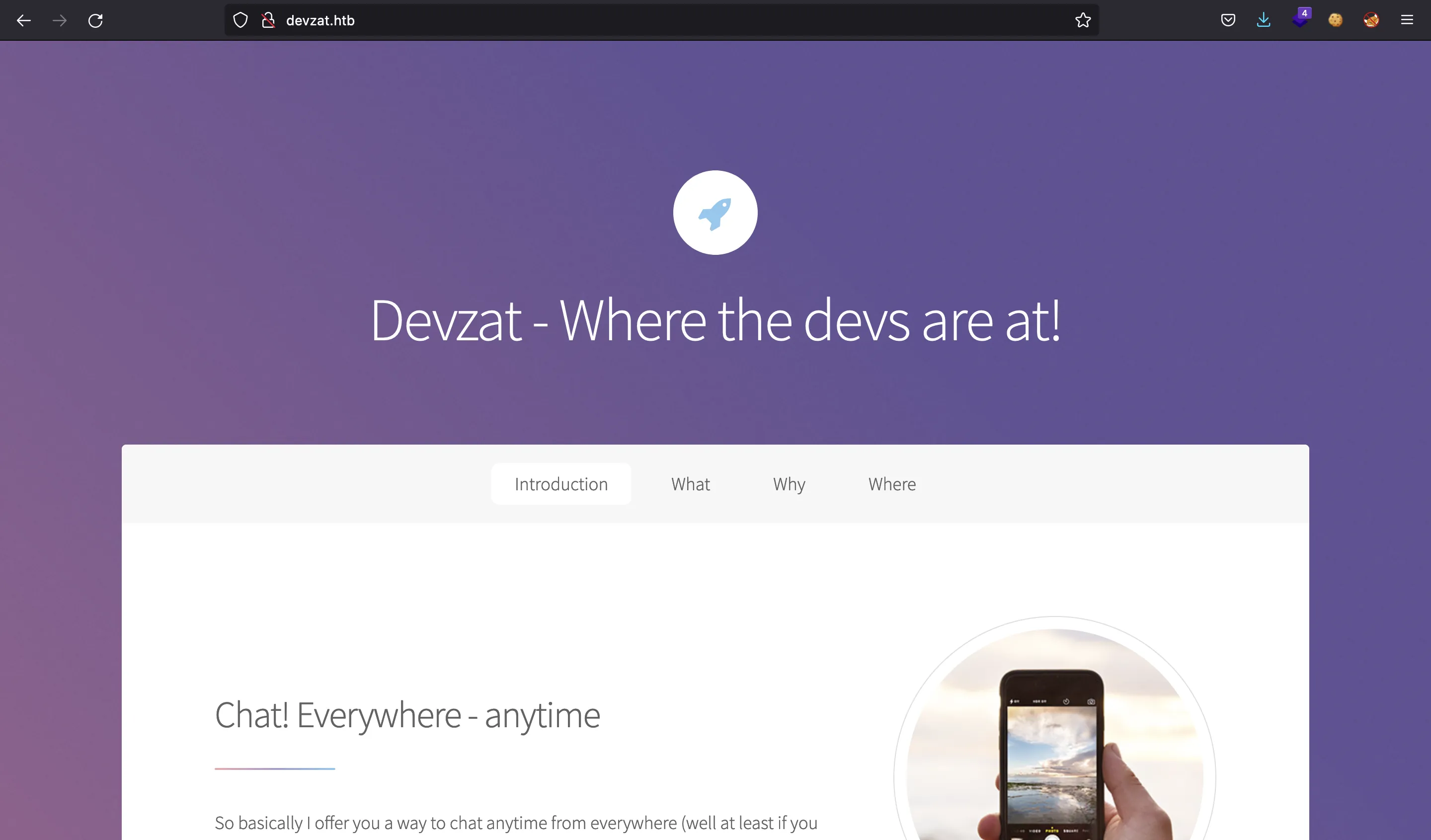 Devzat website