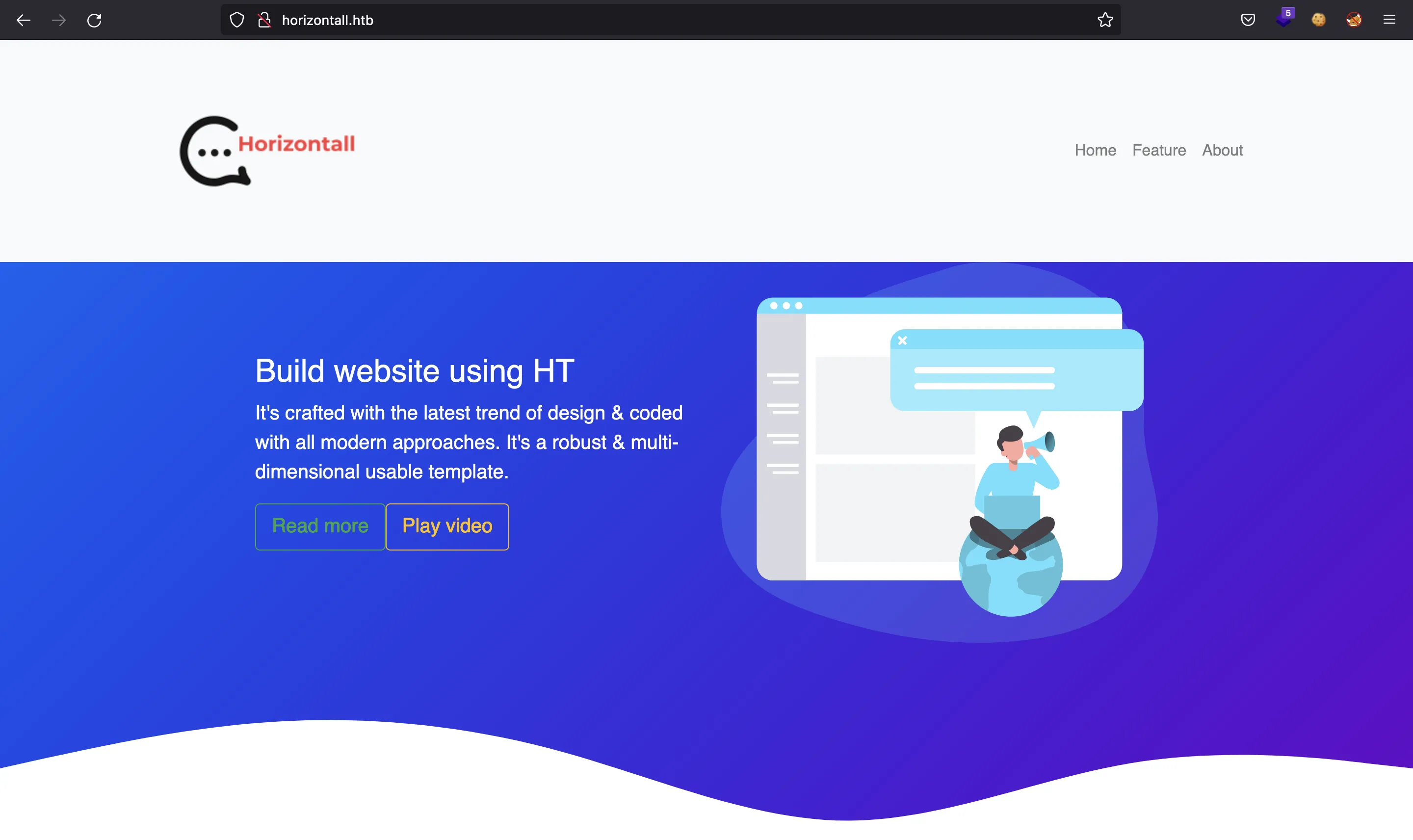 Horizontall landing page