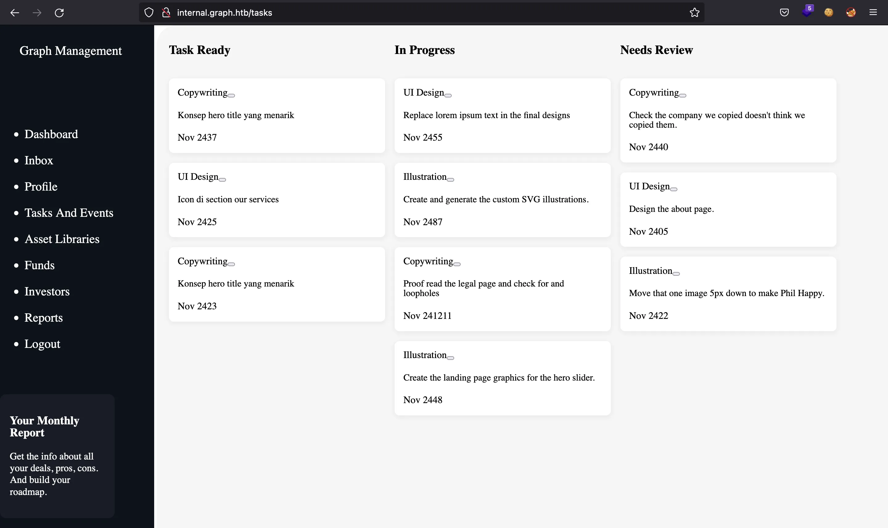 OverGraph internal tasks