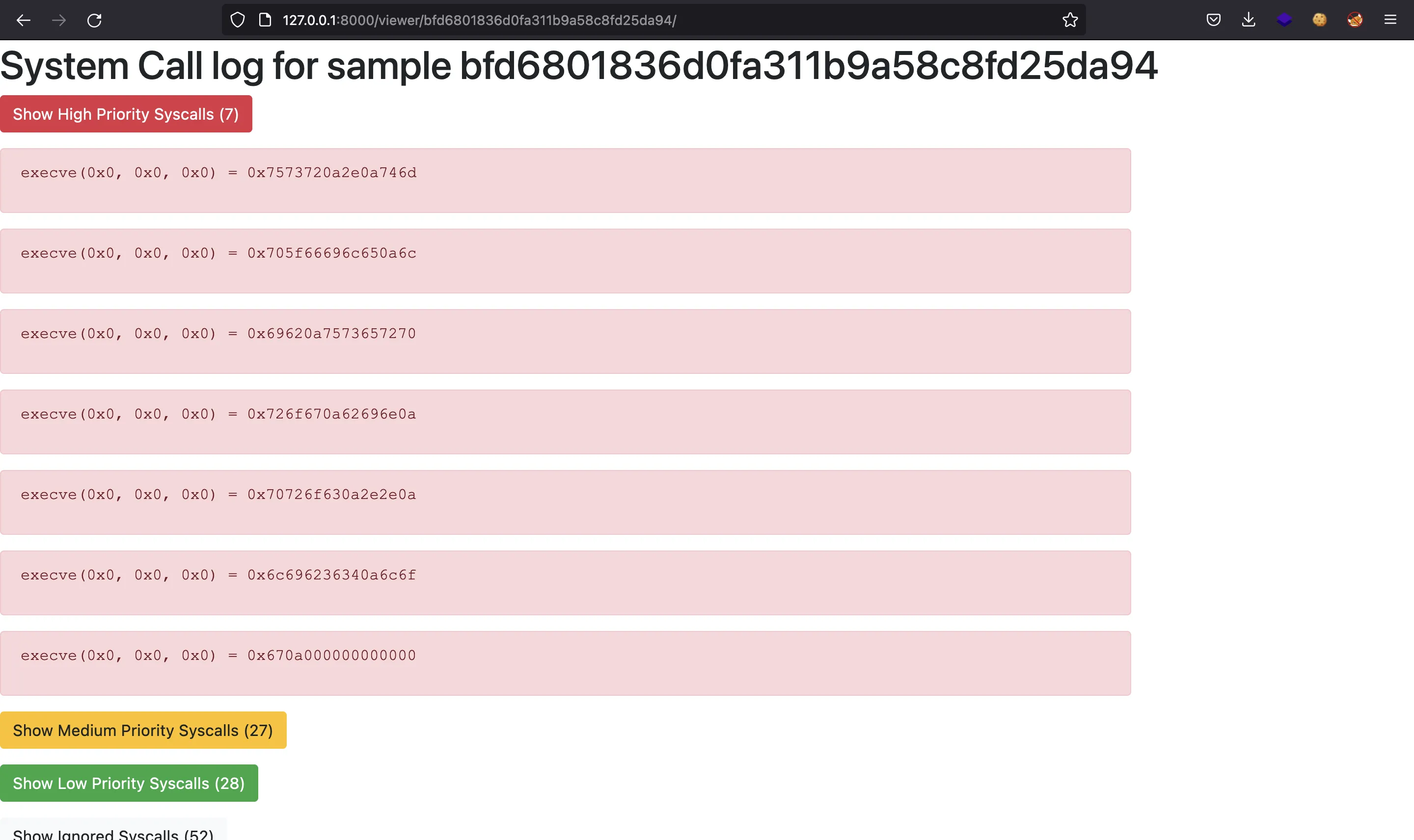 Scanned exfiltration