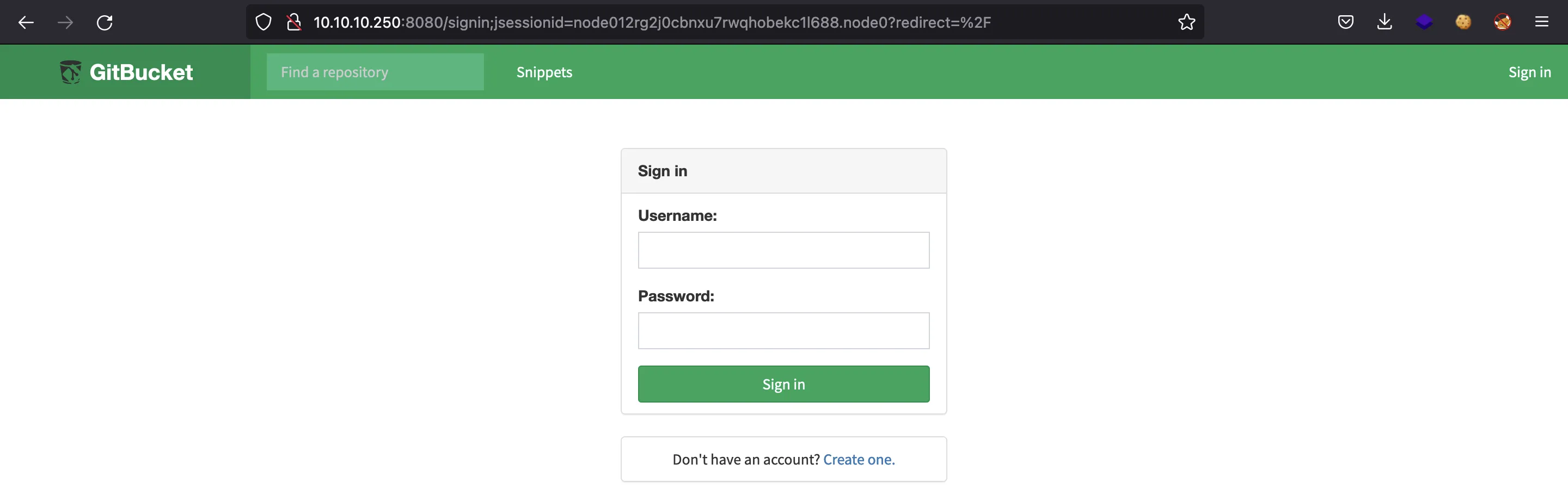 GitBucket login