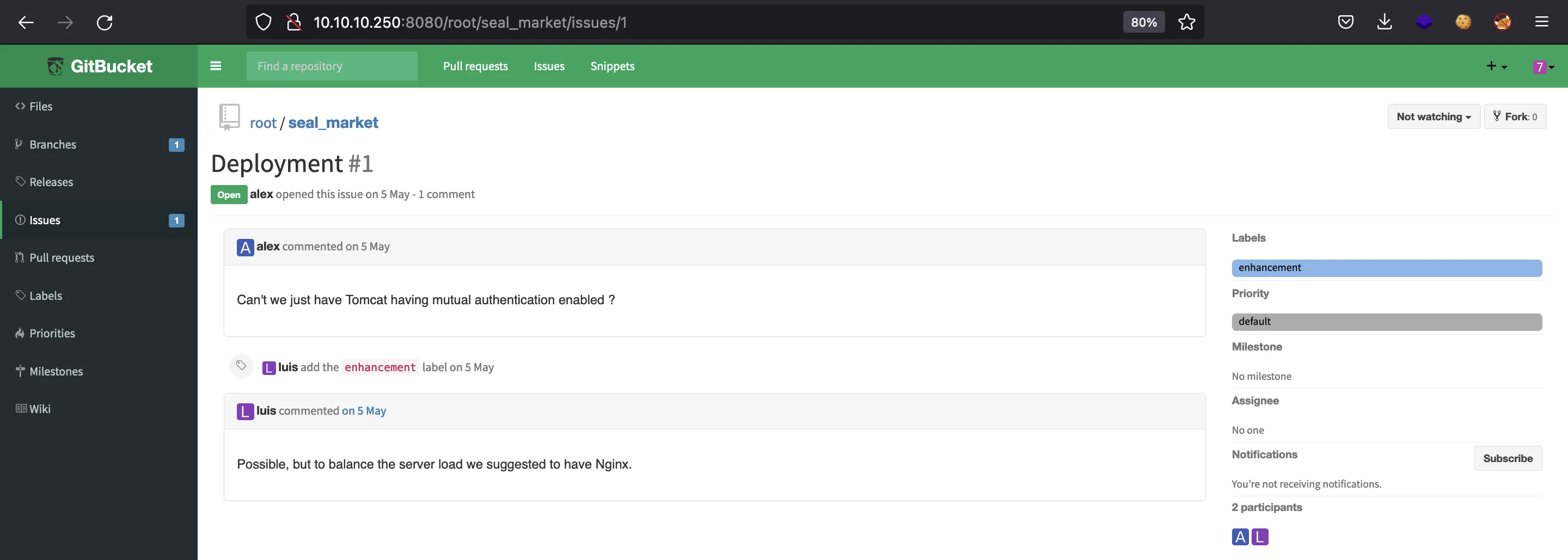 root/seal_market issues