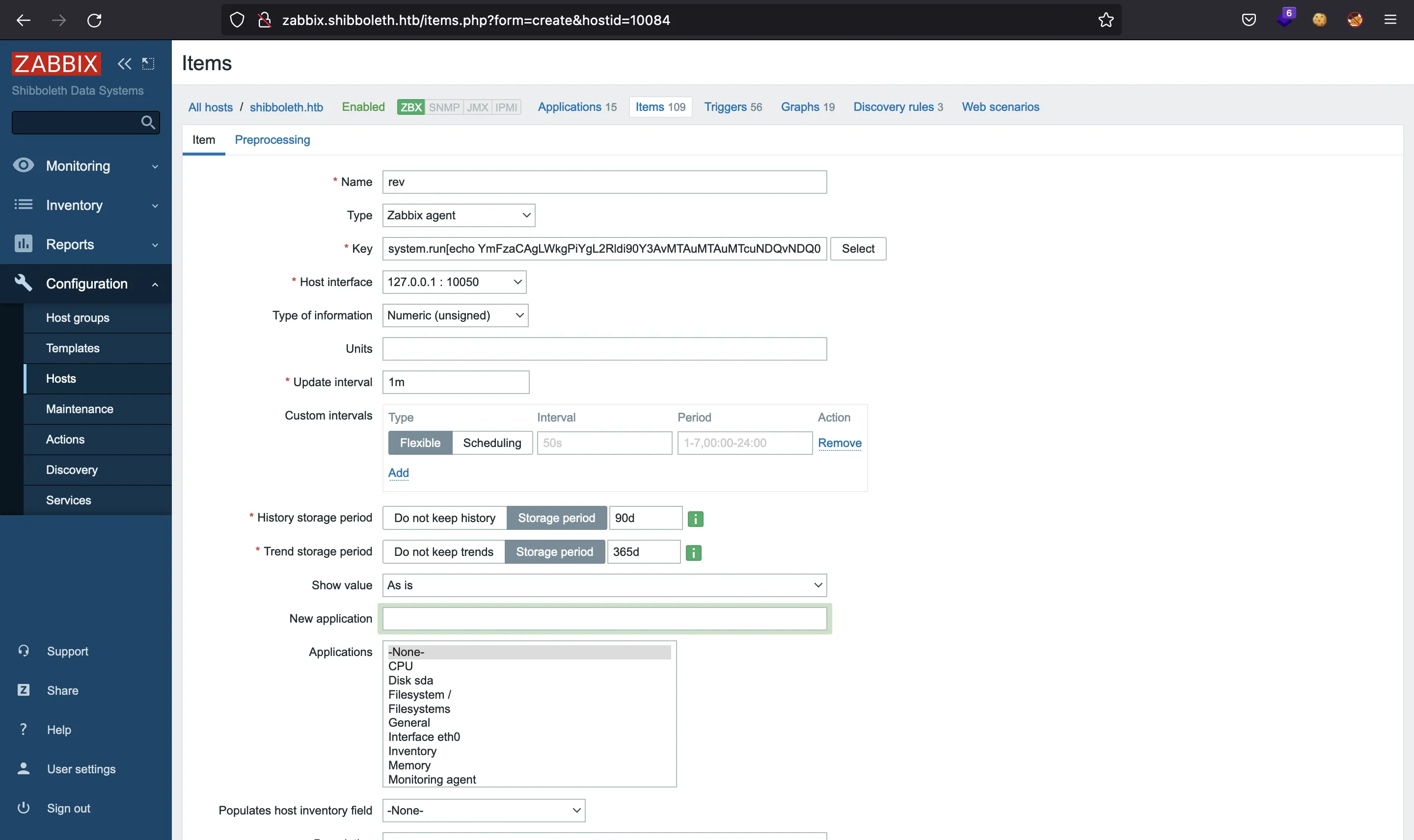 Shibboleth Zabbix