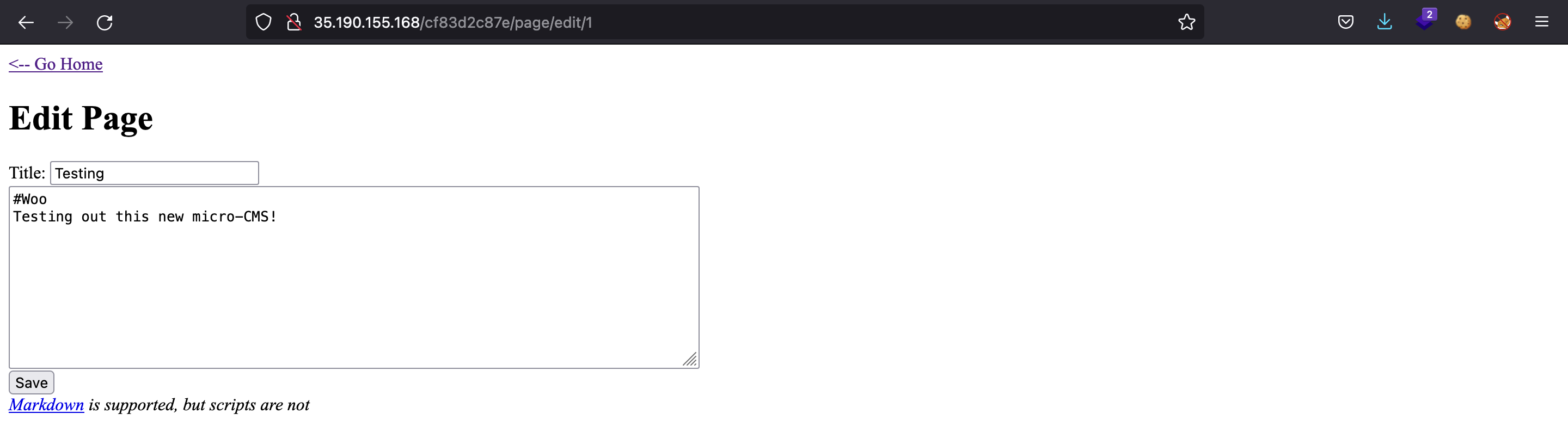 Filtered XSS payload